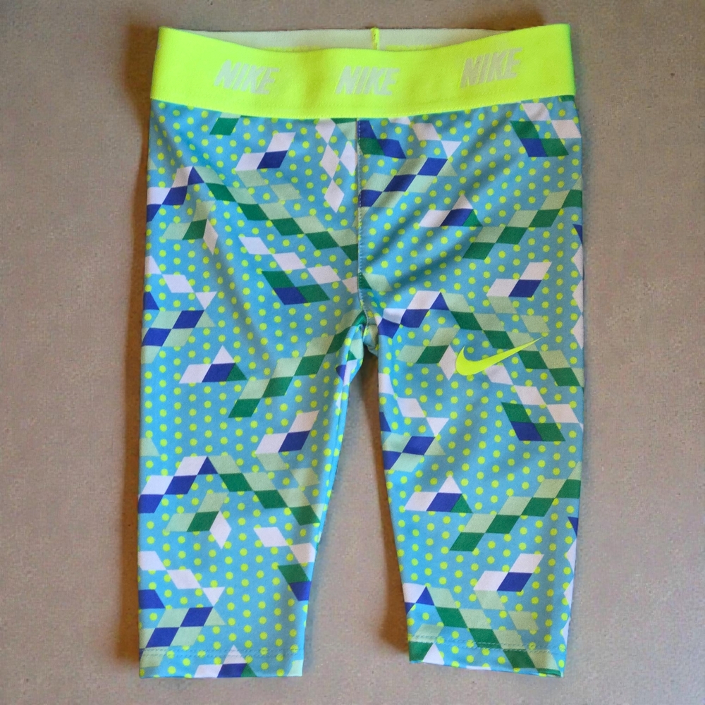 Nike Kids Vibrant Patterned‎ Leggings, 2T, Dri-Fit